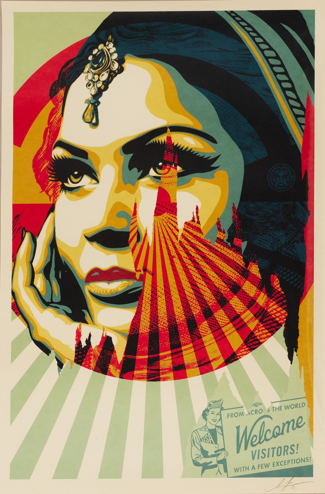 Shepard good Fairey HAND SIGNED