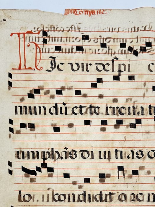 Latin Antiphonary on Paper - 17th Century, Ink - Initials in Red - Unknown - E2