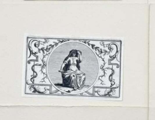 Antique Copper-plate Engraving - Symboliс Plot, Mythology - F. Ottens - E2