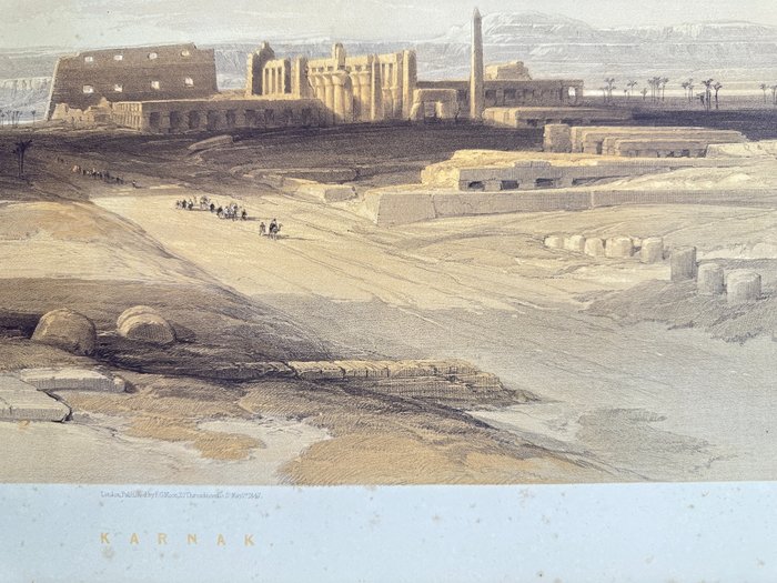 Tinted Lithograph - View of Karnak - Upper Egypt Landscape - David Roberts - E2