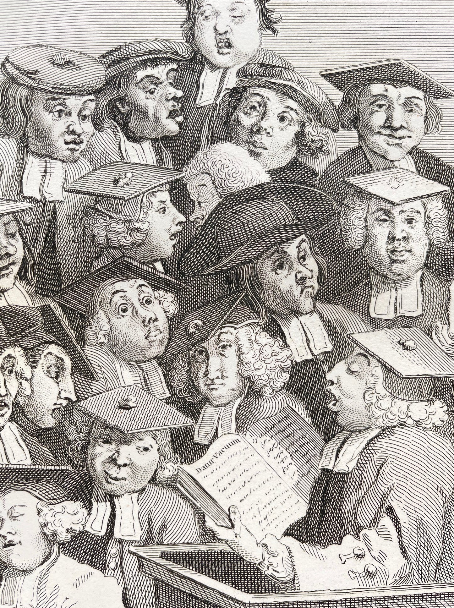 Antique Engraving - William Hogarth - Company Undertakers: The Lecture - E5