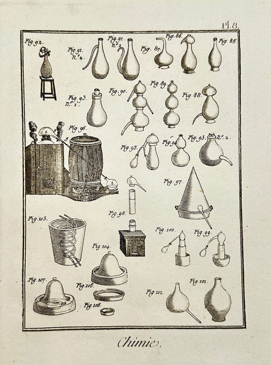 Antique Architecture Engraving - Jacques Renaud Bernard - Chimie - C2