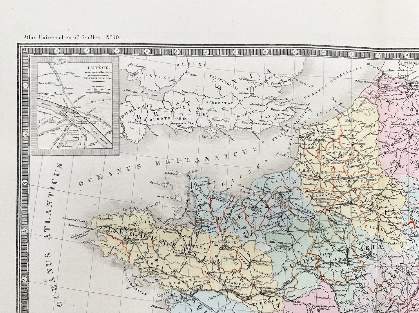 Antique Map - Charles Delagrave - La Caule - Saint-Nazaire - France - G3