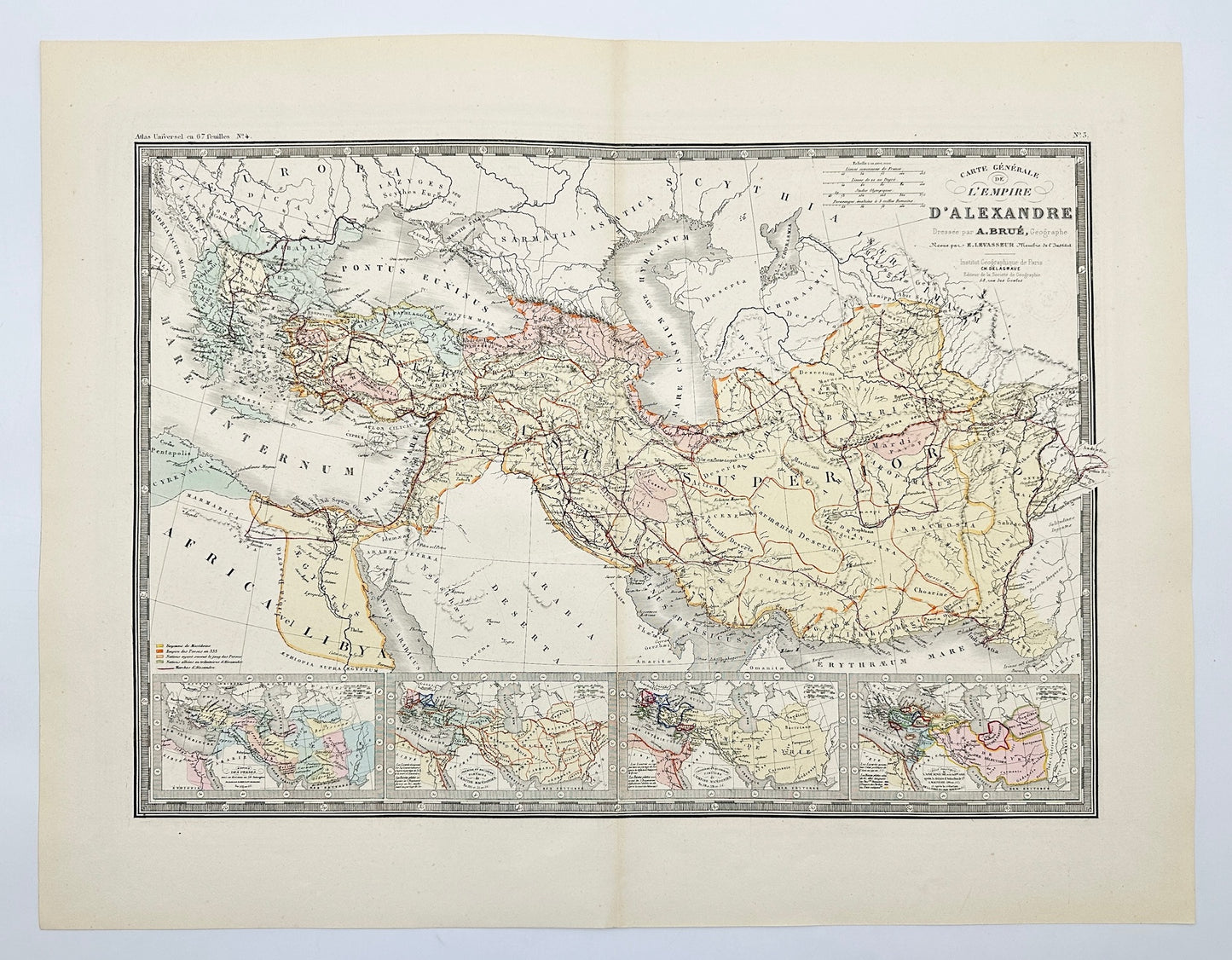 Antique Map - Charles Delagrave - Antique map of Persia Macedonia - France - G3