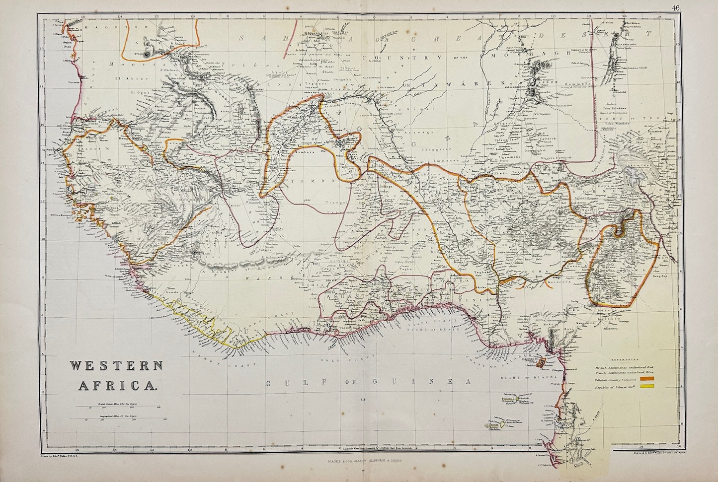 Antique Map - Walter Graham Blackie - Western Africa - Blackie & Son’s - G3