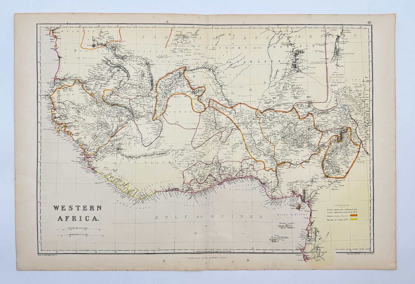 Antique Map - Walter Graham Blackie - Western Africa - Blackie & Son’s - G3