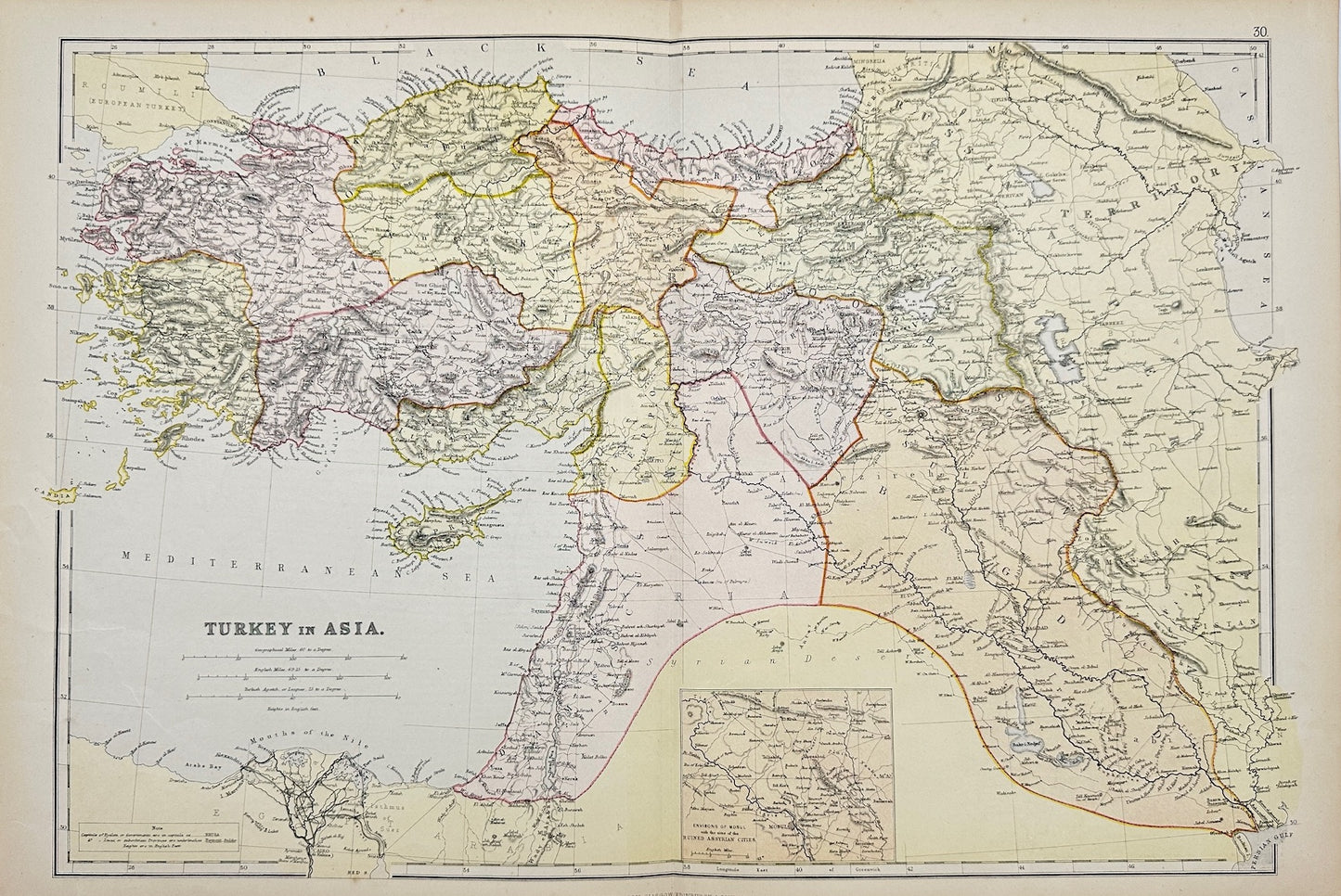 Antique Map - Walter Graham Blackie - Turkey in Asia - Blackie & Son’s - G3