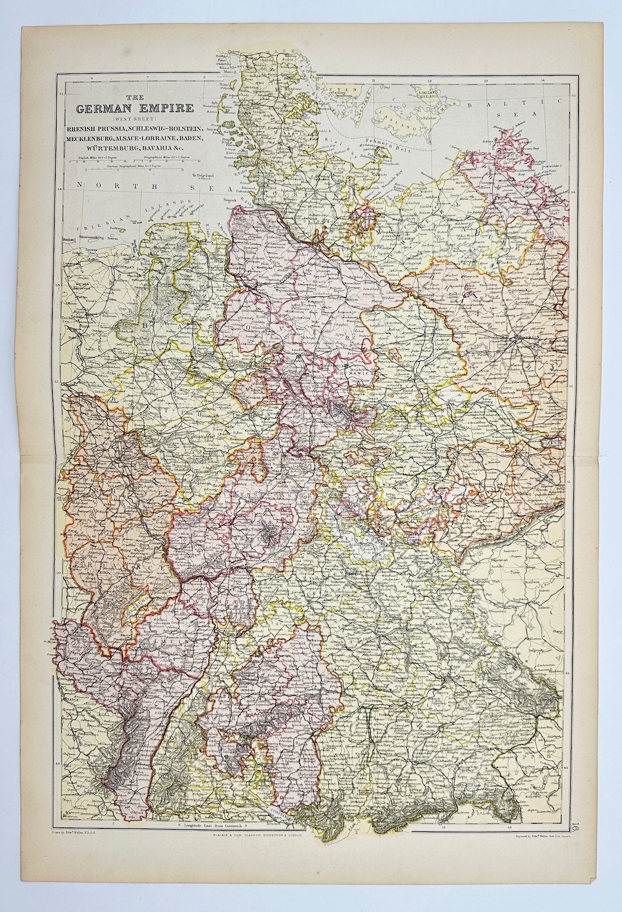 Antique Map - Walter Graham Blackie - German Empire - Blackie & Son’s - G3