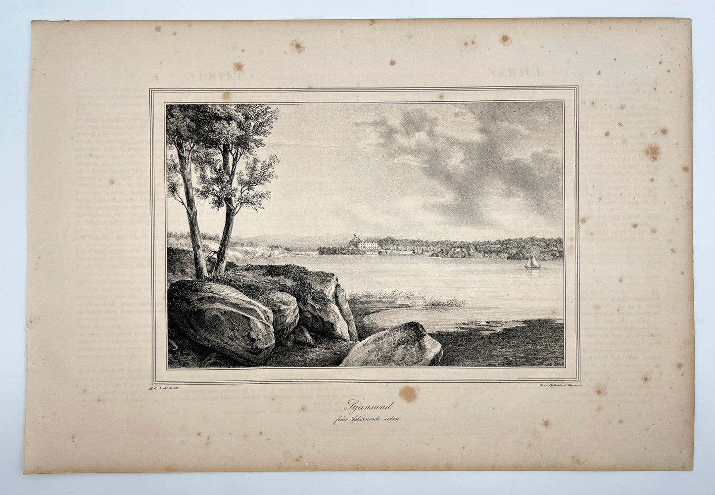 Original Antique Engraving - Ulrik Thersner - Fordna and Present Sweden - E3