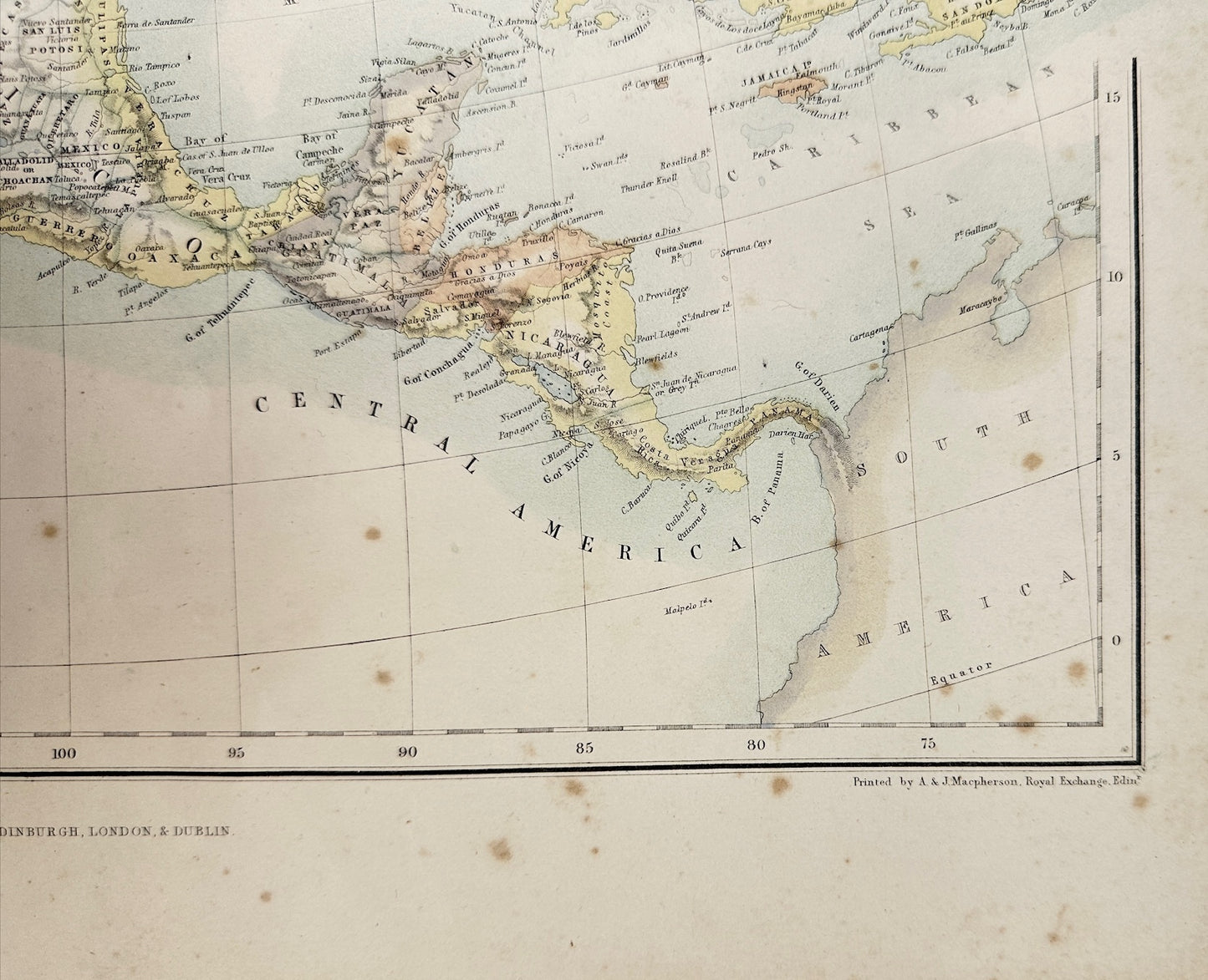 Original Antique Map - J. Macpherson - North America - Fullarton, A. & Co - G3