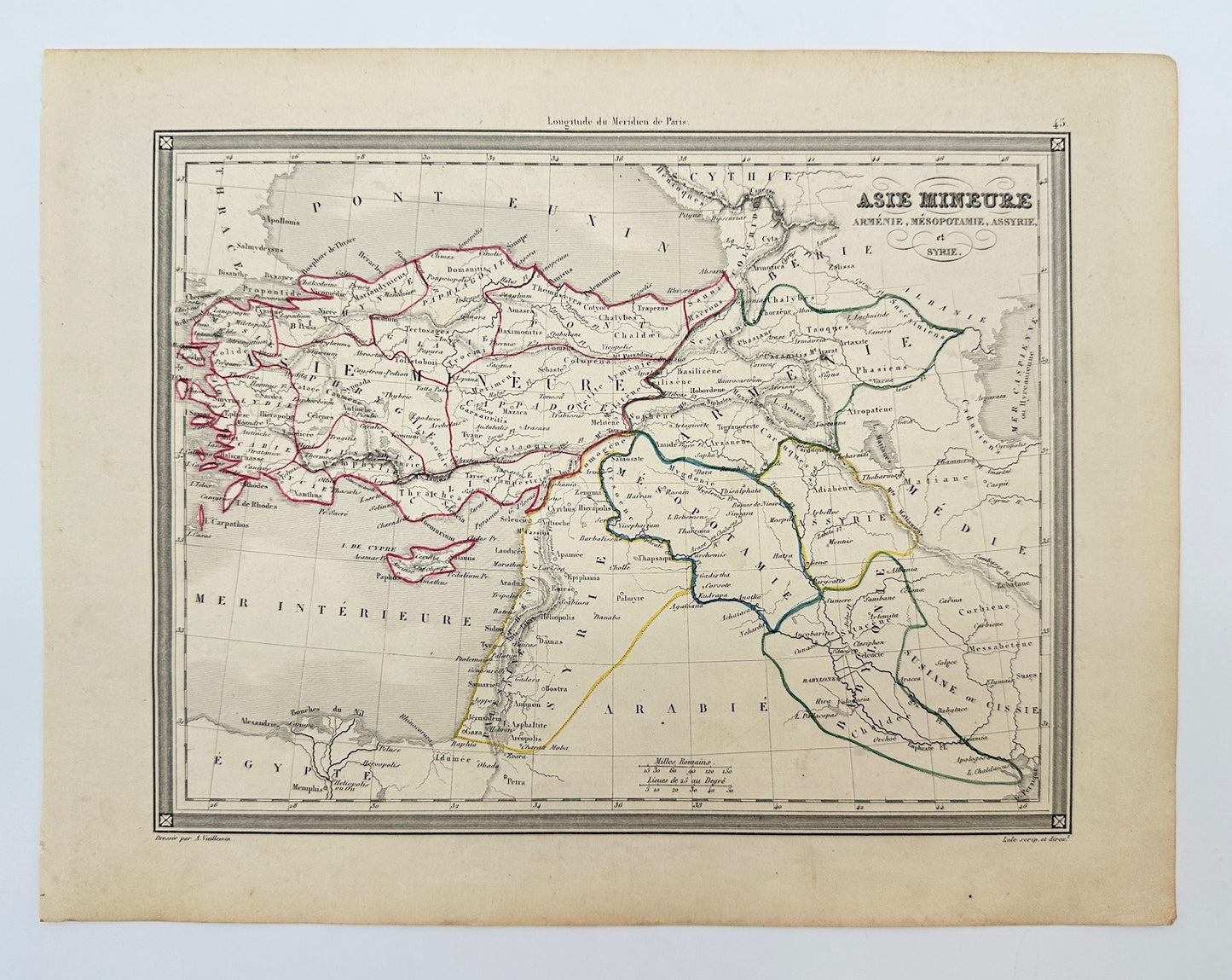 Antique Map - Felix Delamarche - Asia Minor - Armenia - Mesopotamia - G3