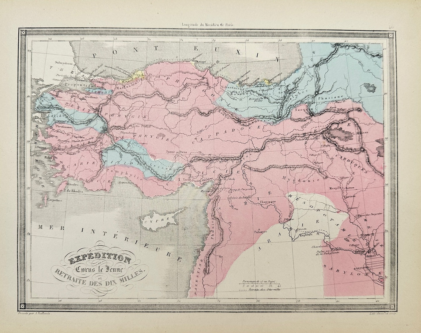 Original Antique Map - Felix Delamarche - Corus Expedition Le Venne - G3