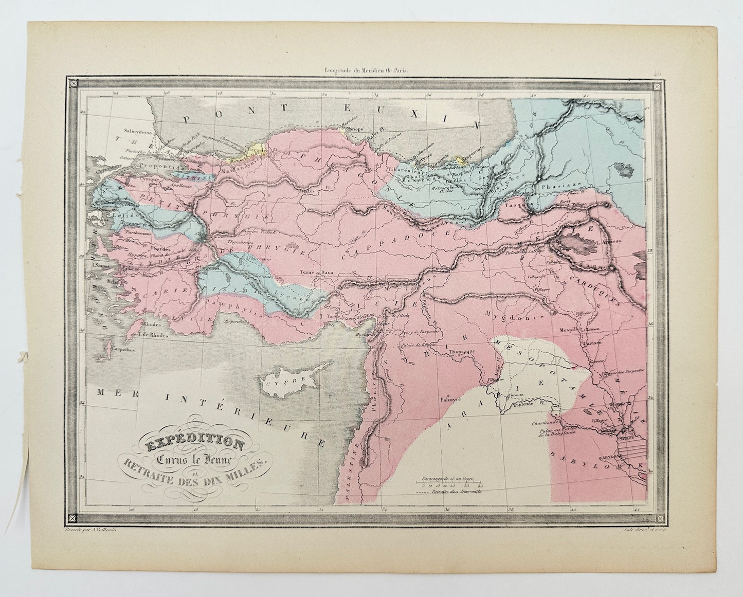 Original Antique Map - Felix Delamarche - Corus Expedition Le Venne - G3