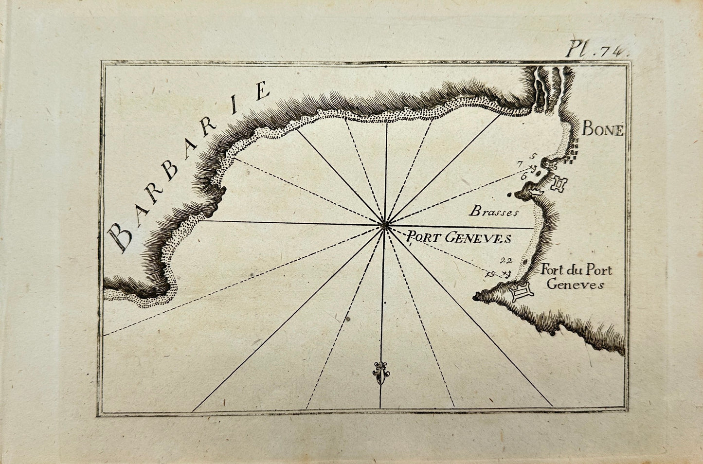 Antique Map - Joseph Roux - Harbour Plan - Boun Algiers and Port Geneva - F5