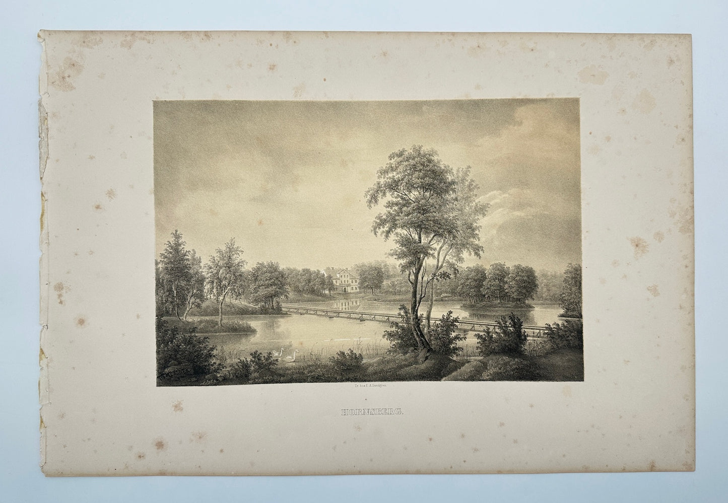 Original Antique Engraving - Ulrik Thersner - View of Hornsberg in Sweden - E3