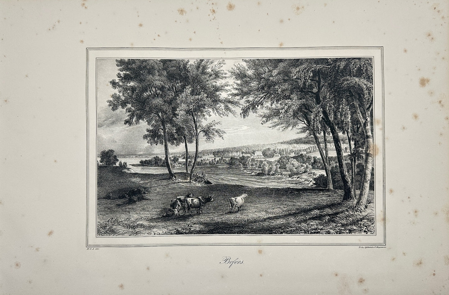 Original Antique Engraving - Ulrik Thersner - View of Karlskoga in Sweden - E3