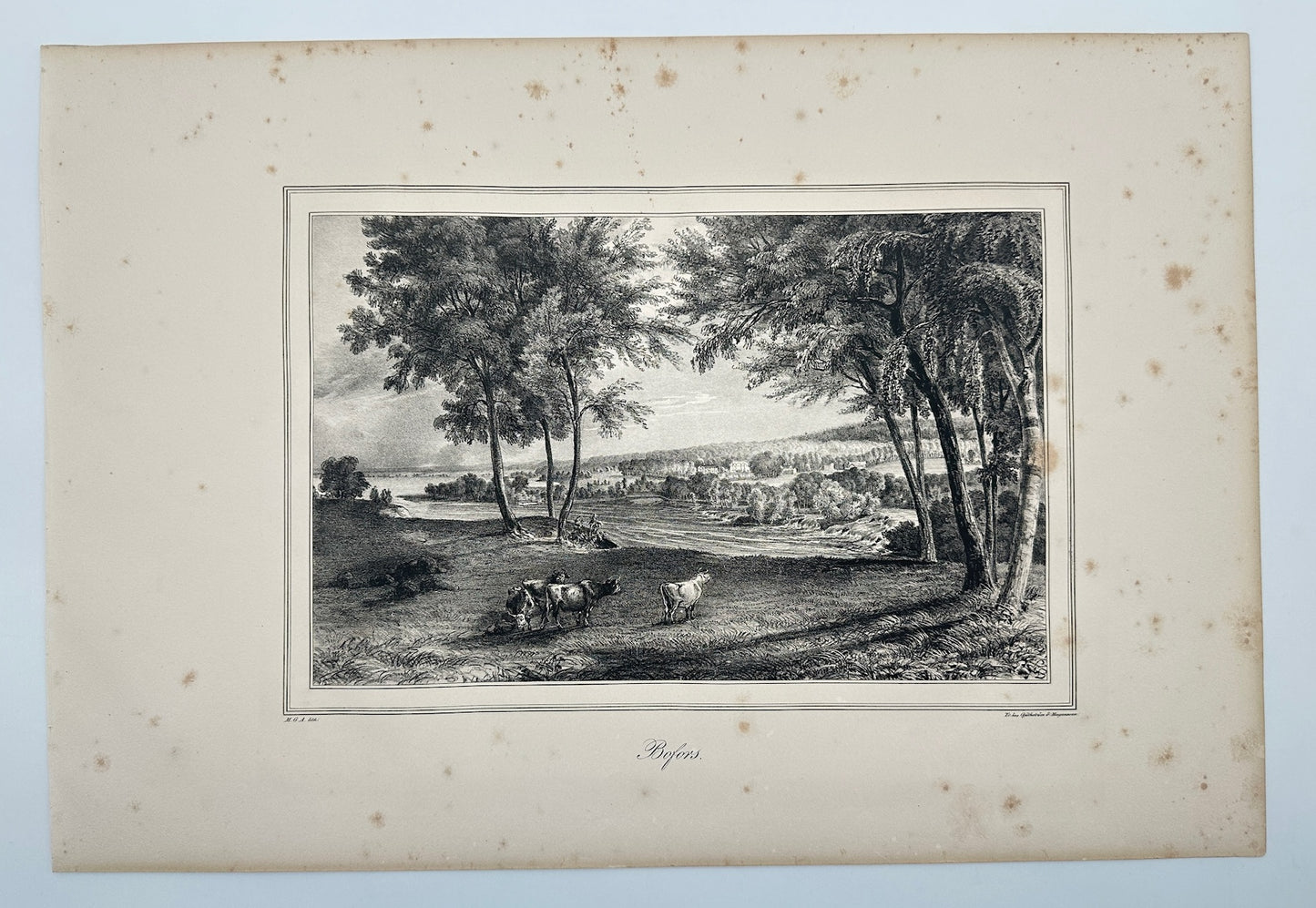 Original Antique Engraving - Ulrik Thersner - View of Karlskoga in Sweden - E3