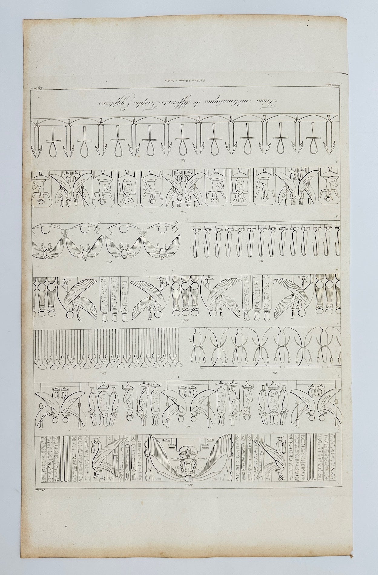 Antique Print - Dominique Vivant Denon - Egyptian Hieroglyphs - Egypt - F3