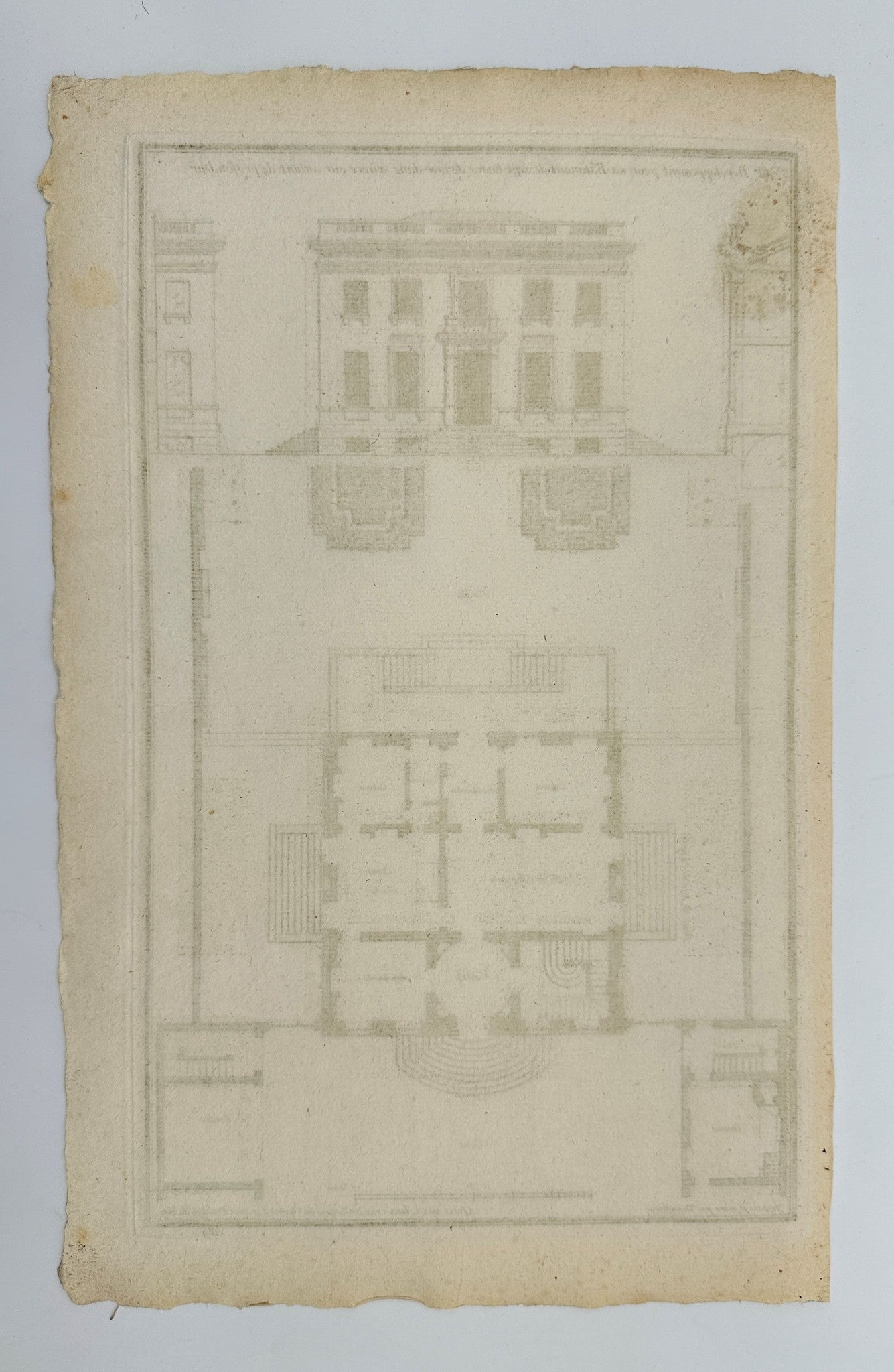 Antique Print - Jean-Francois de Neufforge - Building Diagram - France - F3