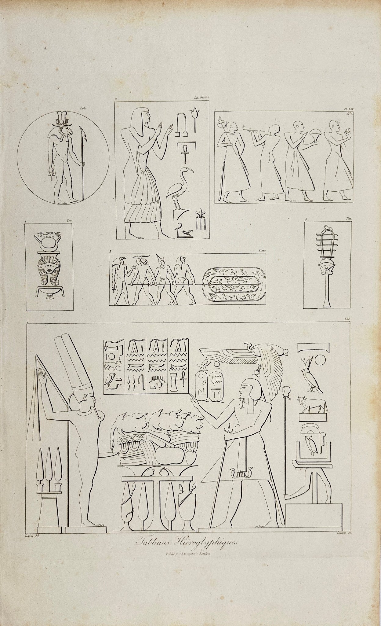 Original Antique Engraving - Dominique Vivant Denon - Egyptian Life - F3