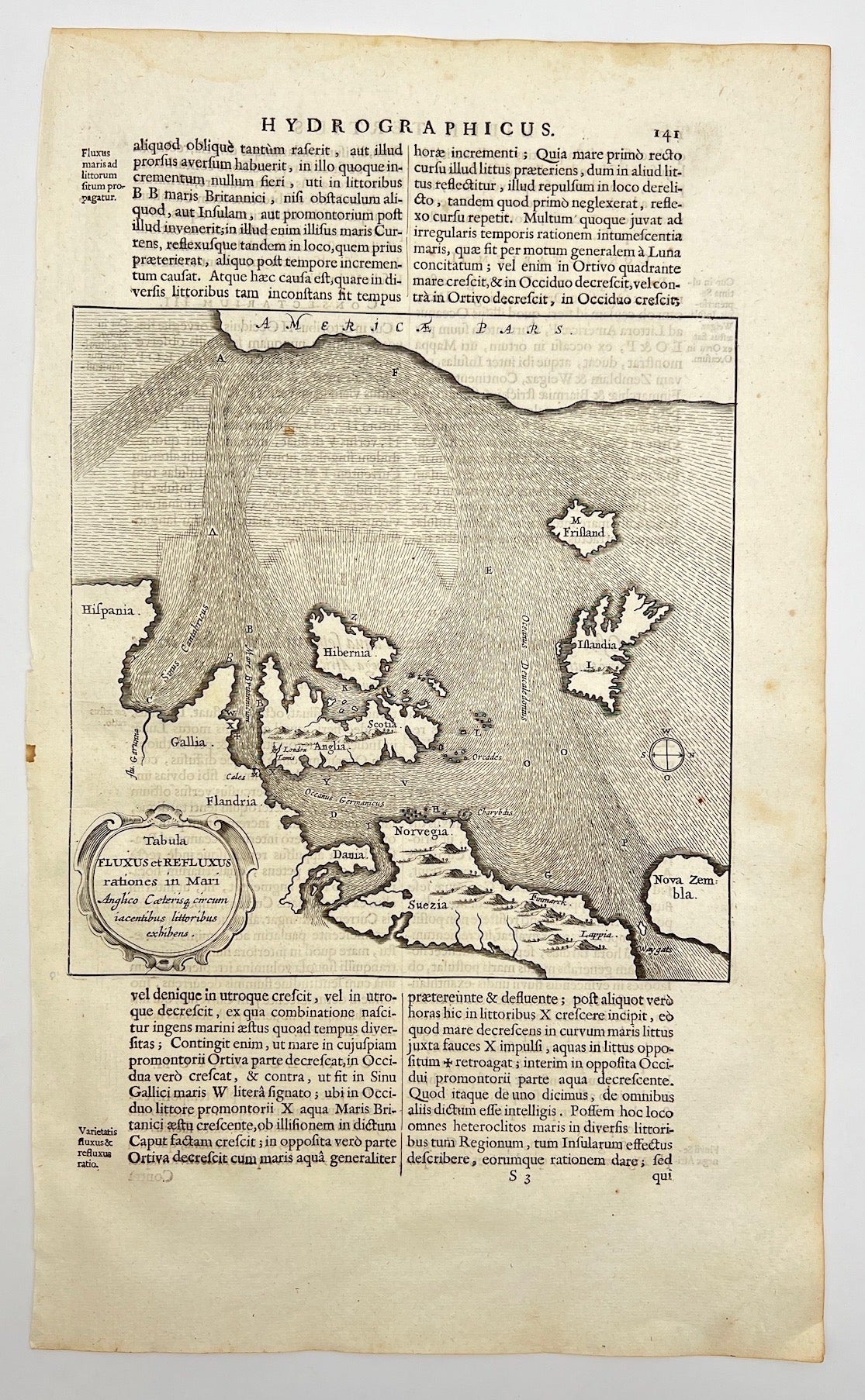 Antique Print - Mundus Subterraneus - Athanasius Kircher - The Gulf Stream 1668 - Dahlströms Fine Art